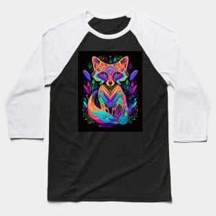 DMT Art Shamanic Fox Baseball T-Shirt